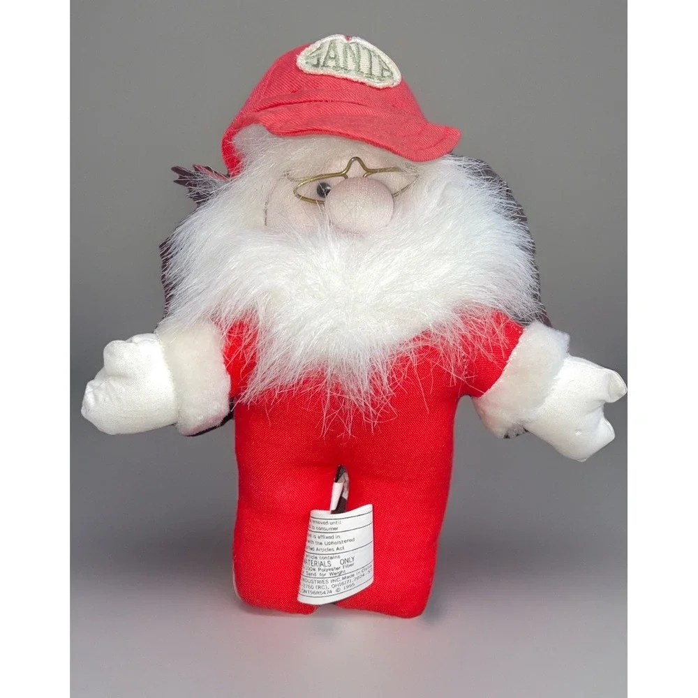VTG Set of 3 Santa Claus 9 in x 7 1/2‎ in 1995 plush toy Joelson Industries